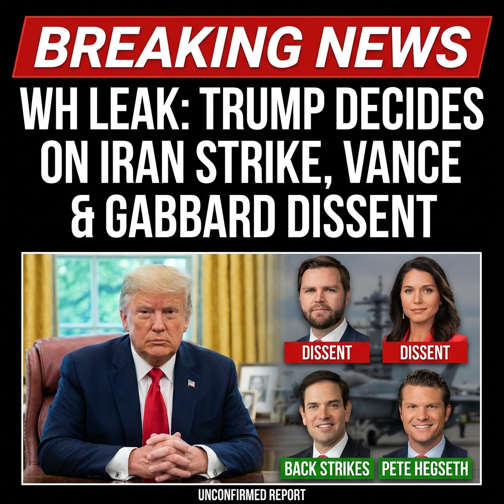 <p>A White House inside source told John Kiriakou that President Trump has decided to attack Iran on Monday or Tuesday. According to Kiriakou’s account shared on social media, only Vice President J.D. Vance and DNI Tulsi Gabbard dissent, while Senator Marco Rubio, Defense Secretary Pete Hegseth and the Joint Chiefs reportedly back strikes. The claim circulated in a viral post and was picked up by multiple outlets. Other reporting, including mainstream coverage of a large U.S. military buildup and senior advisers’ comments, says Trump had not publicly made a final decision. No official White House confirmation was available. (<a href="https://www.albawaba.com/news/white-house-leak-trump-will-strike-iran-1622597?utm_source=openai">albawaba.com</a>)</p>