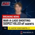 <p>A 21-year-old identified as Austin Tucker Martin of Cameron, North Carolina, was shot and killed early Feb. 22, 2026, after driving into the north gate of Mar‑a‑Lago carrying a shotgun and a gasoline can. (<a href="https://apnews.com/article/af8b23c318e2d7709d7b4a0105f8f516">apnews.com</a>) Confronted by two U.S. Secret Service agents and a Palm Beach County sheriff’s deputy, he put down the gas can but raised the shotgun to a firing position; officers fired and he was pronounced dead at the scene. (<a href="https://www.ft.com/content/bb1808b5-032b-493c-b7bb-6d3057acb1e5?utm_source=openai">ft.com</a>) His family had reported him missing, and the FBI and local authorities say the motive is unknown and the shooting remains under active investigation, according to officials. (<a href="https://apnews.com/article/af8b23c318e2d7709d7b4a0105f8f516">apnews.com</a>)</p>