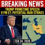 <p>President Trump will address the nation at 9 p.m. ET tonight in a primetime speech expected to serve as his State of the Union. Sources say the address follows an intelligence briefing earlier today and could announce U.S. strikes on Iran. Senior advisers are split: some urge diplomacy, others press for limited military action, while the chairman of the Joint Chiefs, Gen. Dan Caine, has warned of significant risks and depleted munitions. The administration has built up forces in the Middle East, faces uncertain allied support, and officials warn any strike could trigger broader regional escalation and global diplomatic fallout.</p>
<p>Date referenced: February 24, 2026. (<a href="https://wtaq.com/2026/02/24/factbox-epstein-accusers-olympians-among-guests-invited-to-state-of-the-union-speech/?utm_source=openai">wtaq.com</a>)</p>