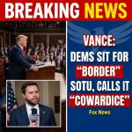 <p>During President Trump’s State of the Union address, Vice President JD Vance told Fox News on Bill Hemmer’s America’s Newsroom program Wednesday he saw “cowardice” among congressional Democrats after many remained seated while Republicans stood for Trump’s line that government must protect American citizens, not illegal immigrants. Vance said some Democrats “politely clapped” but looked to colleagues instead of standing, suggesting fear of being primaried by the party’s left. He called the behavior a “sad commentary” and the moment became a viral clip circulated by Trump allies. Democrats defended their conduct, saying applause isn’t a meaningful measure of policy agreement. (<a href="https://www.foxnews.com/media/jd-vance-spearheads-war-fraud-promises-root-out-taxpayer-money-stolen-illegal-immigrants?utm_source=openai">foxnews.com</a>)</p>