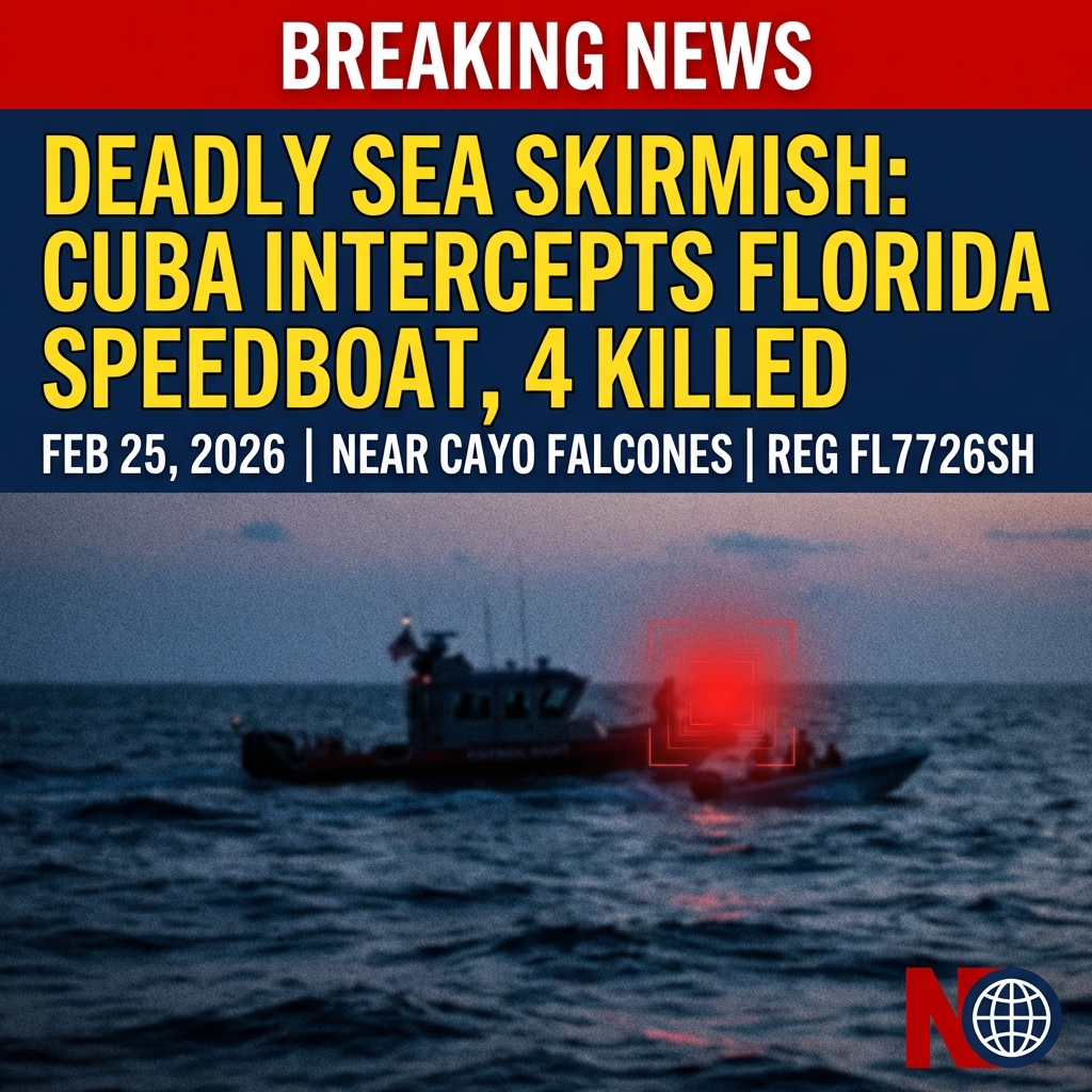 <p>On February 25, 2026, Cuba’s Interior Ministry said its border guards intercepted a Florida-registered speedboat near Cayo Falcones in Villa Clara province and, after the boat allegedly opened fire and wounded the Cuban patrol commander, returned fire, killing four people and wounding six aboard. (<a href="https://www.aljazeera.com/news/2026/2/25/cuban-border-agents-fire-upon-florida-tagged-speedboat-killing-four?utm_source=openai">aljazeera.com</a>) The ministry identified the vessel’s Florida registration as FL7726SH and said the injured were evacuated for medical treatment, but it did not release identities or motives. (<a href="https://www.euronews.com/2026/02/25/cuba-says-four-people-were-shot-dead-on-us-registered-speedboat?utm_source=openai">euronews.com</a>) Havana framed the action as defense of territorial waters amid rising U.S.–Cuba tensions; U.S. officials had not immediately commented. (<a href="https://www.washingtonpost.com/world/2026/02/25/cuba-us-boat-shooting/?utm_source=openai">washingtonpost.com</a>) Investigations by Cuban authorities and inquiries by U.S. agencies are underway. (<a href="https://www.cbsnews.com/news/cuba-florida-speedboat-shooting/?utm_source=openai">cbsnews.com</a>)</p>
<p>Would you like a brief analysis of the political context or verification of the claim about Trump you mentioned?</p>