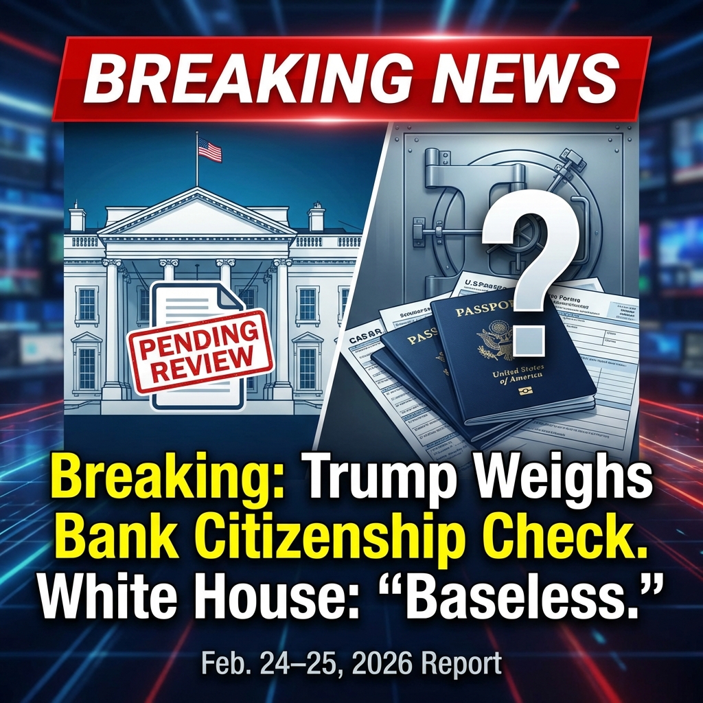 <p>As of Feb. 24–25, 2026, the Trump administration is weighing an executive action that would require U.S. banks to collect and verify customers’ citizenship—potentially from both new and existing account holders—and could demand documents such as passports, people familiar with the talks said. (<a href="https://www.washingtonpost.com/business/2026/02/24/trump-banks-citizenship-status/?utm_source=openai">washingtonpost.com</a>) The proposal, reportedly being discussed within Treasury and FinCEN, has not been approved and the White House called reports “baseless speculation.” (<a href="https://www.semafor.com/article/02/24/2026/trump-administration-weighs-citizenship-requirement-for-bank-account-holders?utm_source=openai">semafor.com</a>) It’s unclear whether banks would only collect data or also close accounts of those lacking papers; roughly half of Americans lack passports. (<a href="https://www.washingtonpost.com/business/2026/02/24/trump-banks-citizenship-status/?utm_source=openai">washingtonpost.com</a>) Officials warn of legal challenges, privacy risks and burdens on community banks and customers, with potential nationwide impacts. (<a href="https://www.semafor.com/article/02/24/2026/trump-administration-weighs-citizenship-requirement-for-bank-account-holders?utm_source=openai">semafor.com</a>)</p>