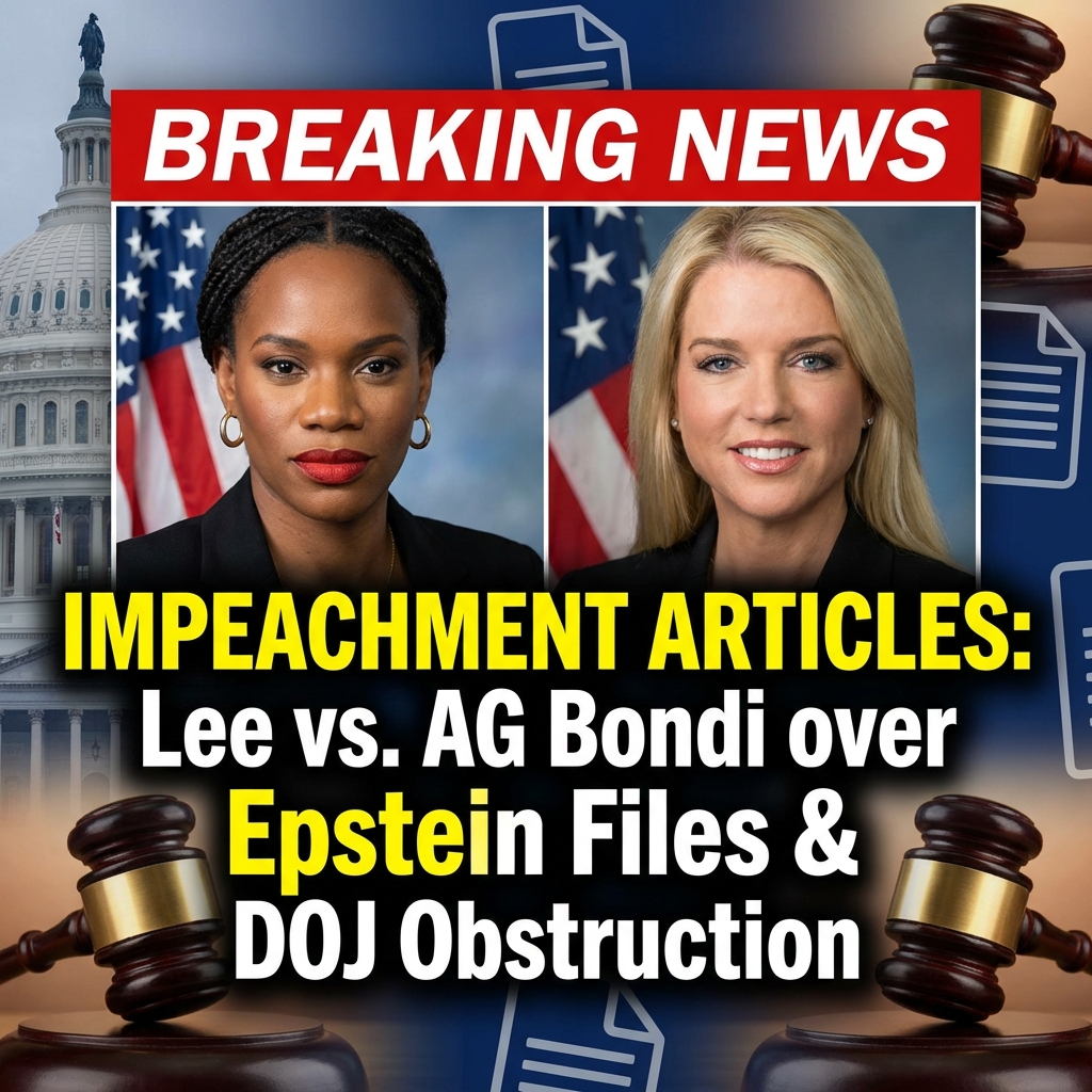 <p>Rep. Summer Lee announced she will introduce articles of impeachment against U.S. Attorney General Pam Bondi, accusing her of obstructing justice, weaponizing the DOJ against Trump’s political opponents, and breaking the law amid disputes over the Epstein files. (<a href="https://www.politicspa.com/lee-to-introduce-articles-of-impeachment-against-attorney-general-bondi/145753/?utm_source=openai">politicspa.com</a>) Lee — the Oversight Committee’s ranking member on federal law enforcement — said the DOJ refused to comply with subpoenas after an NPR investigation found the department withheld and temporarily removed more than 50 pages of FBI interview notes that include allegations mentioning Donald Trump. (<a href="https://www.cityandstatepa.com/politics/2026/02/us-rep-summer-lee-gives-working-families-party-response-state-union/411667/%3Foref%3Dcspa-homepage-river?utm_source=openai">cityandstatepa.com</a>) The DOJ denies deleting records, saying removals were for victim redactions or privileged/ongoing probes. (<a href="https://www.newsweek.com/doj-reacts-democrats-epstein-files-trump-11576534?utm_source=openai">newsweek.com</a>) The announcement launches a formal congressional inquiry. (<a href="https://www.theguardian.com/us-news/2026/feb/24/democrats-epstein-trump?utm_source=openai">theguardian.com</a>)</p>