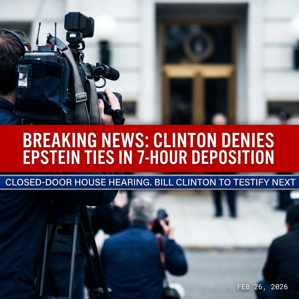 <p>On February 26, 2026, former Secretary of State Hillary Clinton gave a closed-door deposition to the Republican-led House Oversight Committee about Jeffrey Epstein. (<a href="https://www.washingtonpost.com/politics/2026/02/26/epstein-hillary-bill-clinton-deposition-house-investigation/4d2267d0-130c-11f1-8e8d-fe91db44677b_story.html?utm_source=openai">washingtonpost.com</a>) She testified under oath that she never met Jeffrey Epstein, never flew on his plane and never visited his island, homes, or offices, and said she had no knowledge of his crimes. (<a href="https://www.cbsnews.com/news/hillary-clinton-epstein-house-oversight-committee-deposition/?utm_source=openai">cbsnews.com</a>) The hearing lasted roughly seven hours; Clinton called the proceedings partisan and said questioning veered into UFOs and the debunked Pizzagate theory. (<a href="https://www.axios.com/2026/02/26/hillary-clinton-deposition-epstein-investigation-house-oversight?utm_source=openai">axios.com</a>) A private-photo leak briefly paused the session. (<a href="https://www.theguardian.com/us-news/2026/feb/27/hillary-clinton-deposition-testimony-jeffrey-epstein?utm_source=openai">theguardian.com</a>) Former President Bill Clinton is scheduled to testify the next day, Republicans said the depositions continue. (<a href="https://www.wsj.com/politics/republicans-press-hillary-clinton-in-epstein-probe-5e4dde46?utm_source=openai">wsj.com</a>)</p>