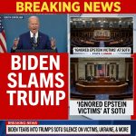 <p>Speaking in Columbia, South Carolina, President Joe Biden tore into former President Donald Trump for failing to acknowledge Jeffrey Epstein’s victims who sat in the chamber during Trump’s State of the Union address. Biden said Trump “never offered them a word of support,” and also criticized omissions including the anniversary of Russia’s invasion of Ukraine and deaths tied to immigration enforcement. Biden contrasted his economic record with Trump’s, cited the speech’s nearly two‑hour length, and accused Trump of ignoring survivors and transparency around Epstein files. The remarks, delivered at an event marking Biden’s 2020 primary anniversary, were a sharp rebuke. (<a href="https://www.thedailybeast.com/biden-takes-a-swipe-at-trumps-marathon-sotu-speech/?utm_source=openai">thedailybeast.com</a>)</p>