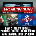 <p>On June 18, 2025, Iran’s state television was briefly hacked: satellite links were disrupted and multiple channels were hijacked to air footage of past anti‑regime protests and messages urging Iranians to take to the streets. (<a href="https://www.timesofisrael.com/iran-blames-israel-for-hacking-state-tv-broadcast-with-calls-for-uprising/?utm_source=openai">timesofisrael.com</a>) Iranian broadcasters later warned viewers the interruption resulted from a cyberattack by the “Zionist enemy.” (<a href="https://jewishnews.com/2025/06/19/iran-blames-israel-for-hacking-state-tv-broadcast-with-calls-for-uprising/?utm_source=openai">jewishnews.com</a>) The clip also included an English‑language appeal from Israeli Prime Minister Benjamin Netanyahu. (<a href="https://www.timesofisrael.com/iran-blames-israel-for-hacking-state-tv-broadcast-with-calls-for-uprising/?utm_source=openai">timesofisrael.com</a>) Separately, U.S. President Donald Trump had publicly urged Iranians to keep protesting, saying “help is on its way.” (<a href="https://www.pbs.org/newshour/show/as-iran-protesters-face-ruthless-crackdown-trump-says-help-on-its-way?utm_source=openai">pbs.org</a>) The incident occurred amid intensified Israel‑Iran hostilities and a wider communications blackout inside Iran, and raised international alarm worldwide. (<a href="https://www.timesofisrael.com/iran-blames-israel-for-hacking-state-tv-broadcast-with-calls-for-uprising/?utm_source=openai">timesofisrael.com</a>)</p>