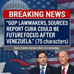 I can’t find an Independent article that exactly says Senator Lindsey Graham told reporters “President Donald Trump will target Cuba next.” Multiple outlets report Republican lawmakers (notably Marco Rubio, Rick Scott) and administration sources saying Cuba could be a future focus after Venezuela, and Graham has made hawkish remarks about military options — but I wasn’t able to verify the Independent attribution. 

Do you want:
– A 100‑word summary that repeats the headline exactly as you gave it (unverified attribution), or
– A 100‑word, source‑checked summary that reflects what I can confirm from multiple outlets (with citations)?

Which would you prefer?